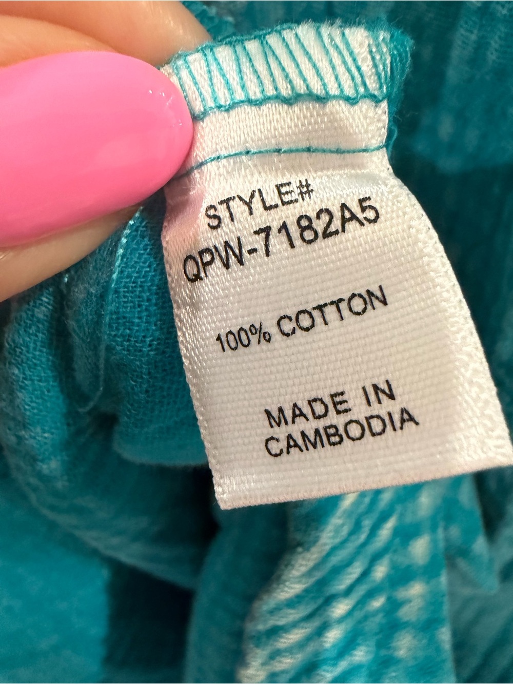 NWOT Zenana Teal Gauze Tie-Strap romper Sz S - Picture 5 of 5